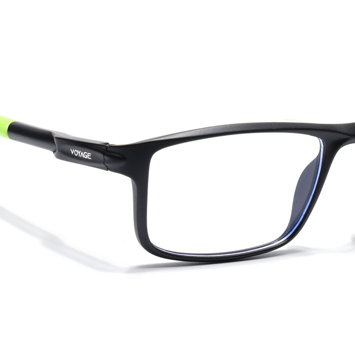 Voyage Active Black Rectangle Eyeglasses for Men & Women - MG5752-C10