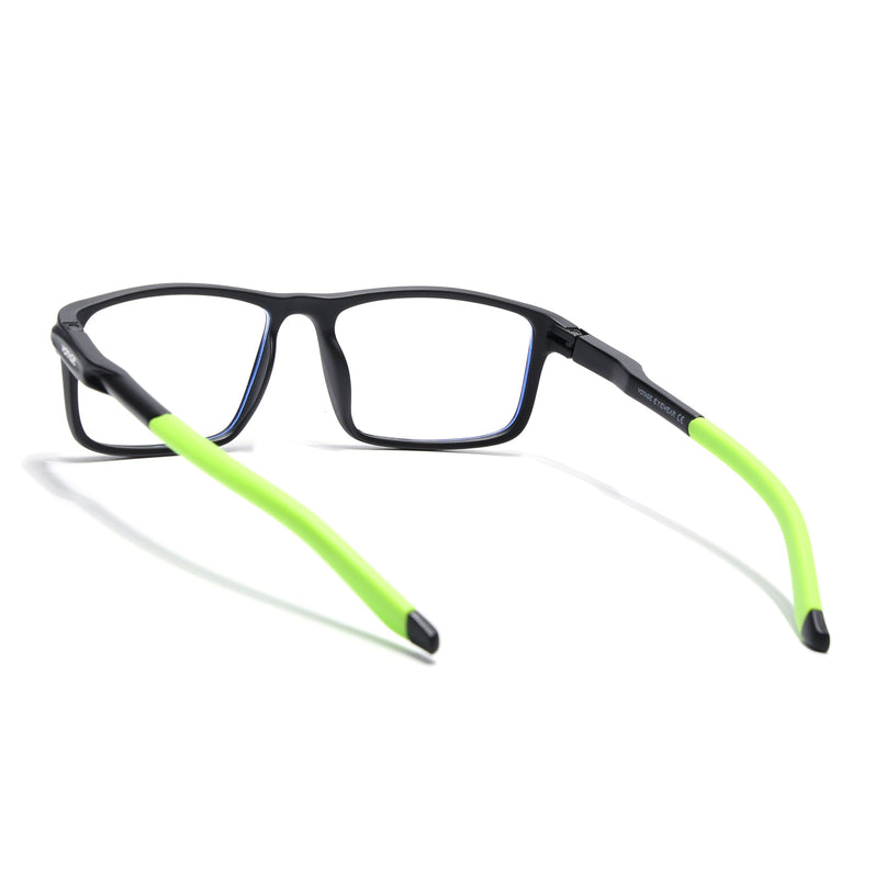 Voyage Active Black Rectangle Eyeglasses for Men & Women - MG5752-C10
