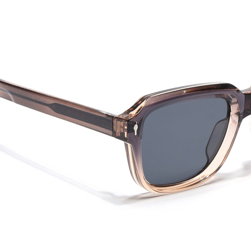 Square Sunglasses for Men & Women (Grey Lens | Purple & Brown Frame - SLMG7243)