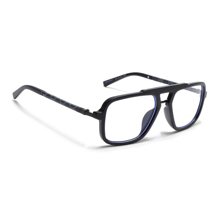 Voyage Matt Black Wayfarer Eyeglasses for Men & Women - MG5277-C1