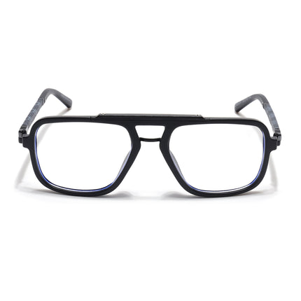 Voyage Matt Black Wayfarer Eyeglasses for Men & Women - MG5277-C1