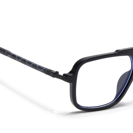 Voyage Matt Black Wayfarer Eyeglasses for Men & Women - MG5277-C1