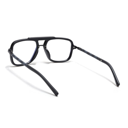 Voyage Matt Black Wayfarer Eyeglasses for Men & Women - MG5277-C1