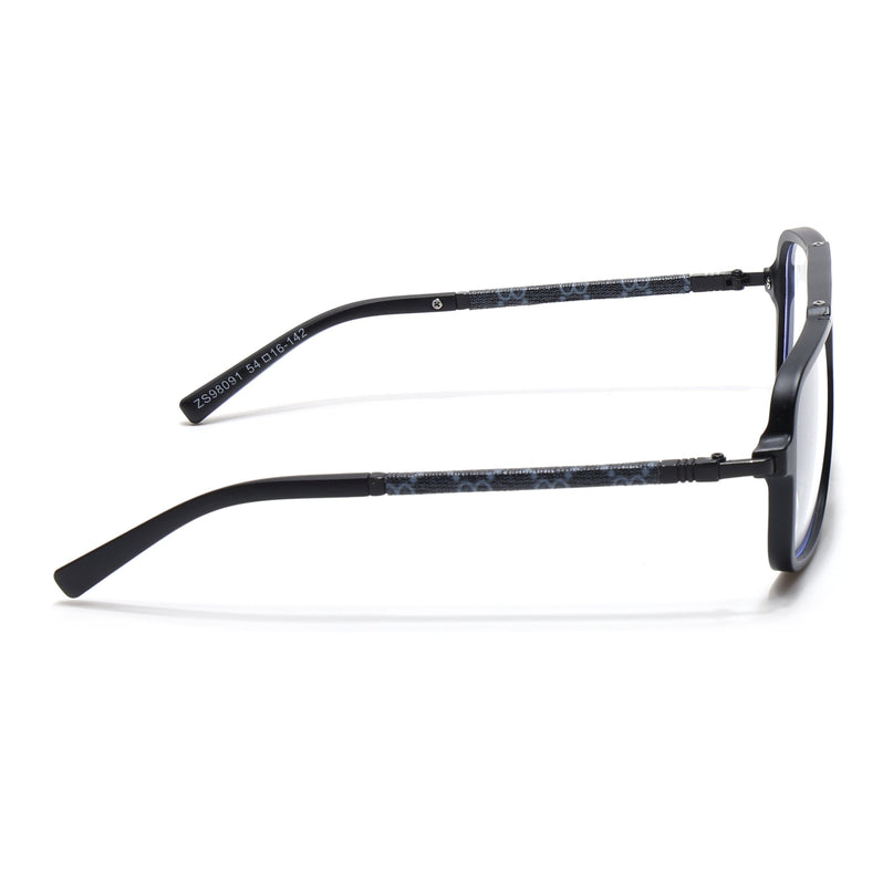 Voyage Matt Black Wayfarer Eyeglasses for Men & Women - MG5277-C1
