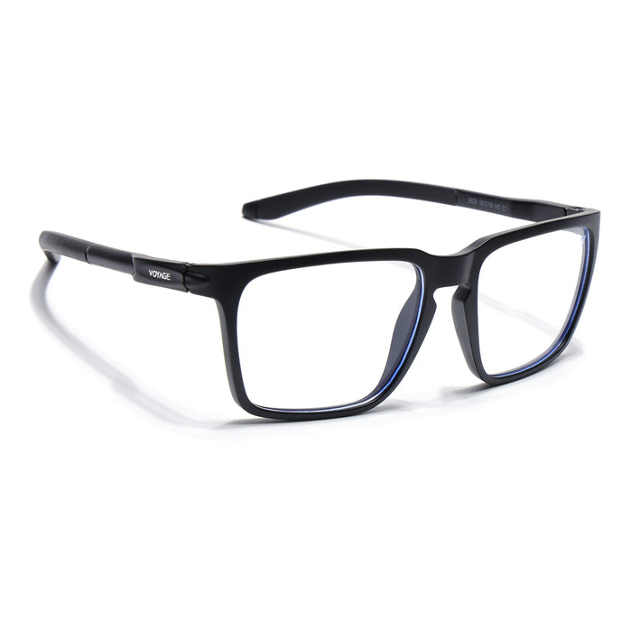Voyage Active Black Square Eyeglasses for Men & Women - MG5753-C1