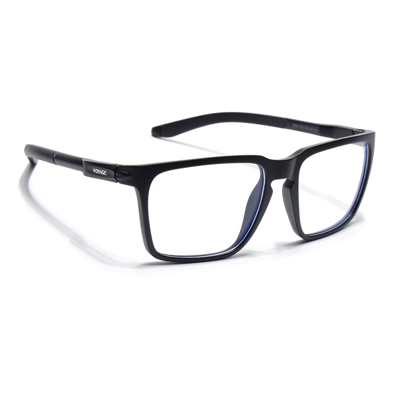 Voyage Active Black Square Eyeglasses for Men & Women - MG5753-C1
