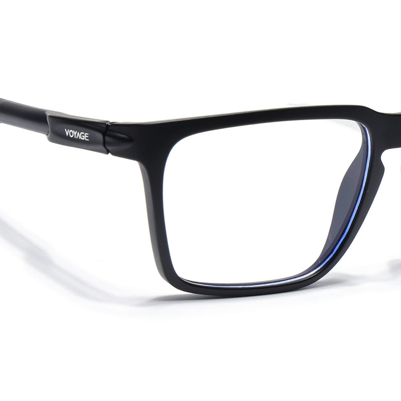 Voyage Active Black Square Eyeglasses for Men & Women - MG5753-C1
