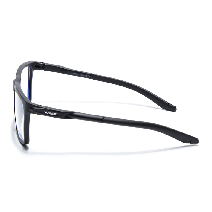 Voyage Active Black Square Eyeglasses for Men & Women - MG5753-C1