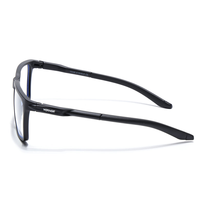 Voyage Active Black Square Eyeglasses for Men & Women - MG5753-C1