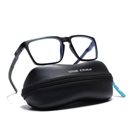 Voyage Active Black Square Eyeglasses for Men & Women - MG5753-C1