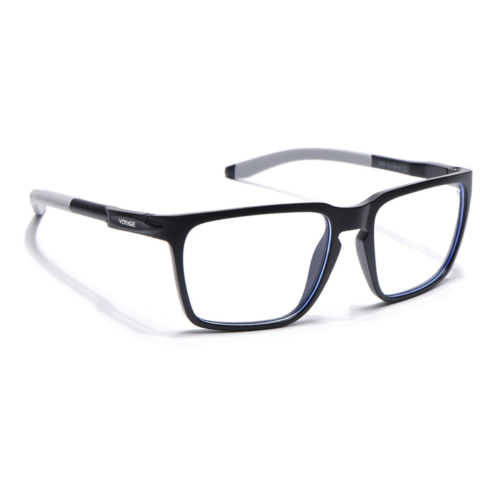 Voyage Active Black Square Eyeglasses for Men & Women - MG5754-C2