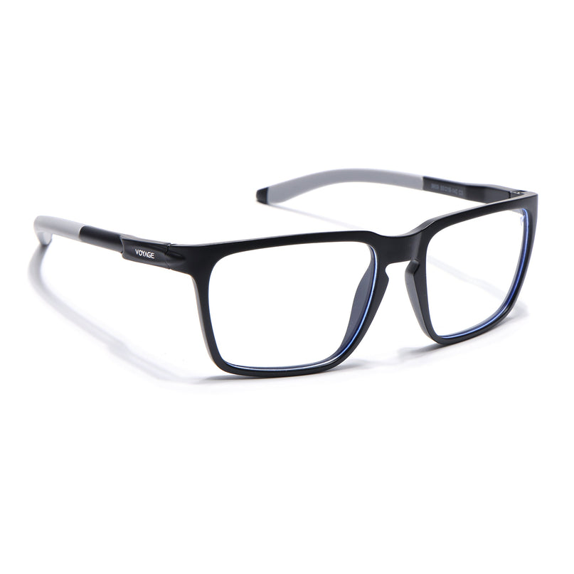 Voyage Active Black Square Eyeglasses for Men & Women - MG5754-C2