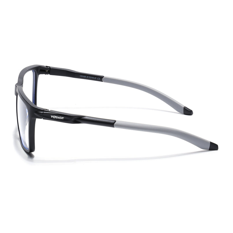 Voyage Active Black Square Eyeglasses for Men & Women - MG5754-C2