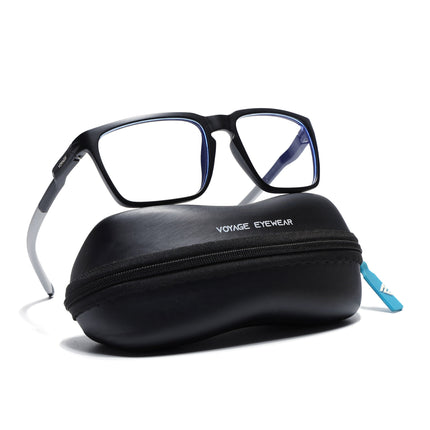 Voyage Active Black Square Eyeglasses for Men & Women - MG5754-C2