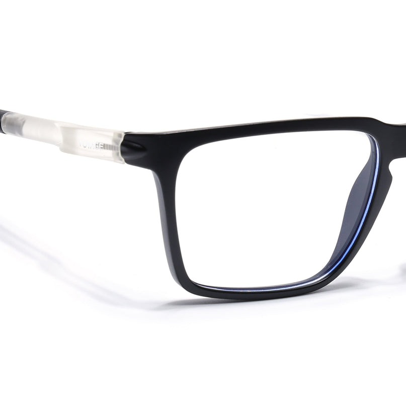 Voyage Active Black Square Eyeglasses for Men & Women - MG5755-C3