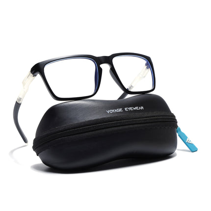 Voyage Active Black Square Eyeglasses for Men & Women - MG5755-C3