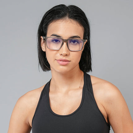 Voyage Active Grey Square Eyeglasses for Men & Women - MG5756-C4