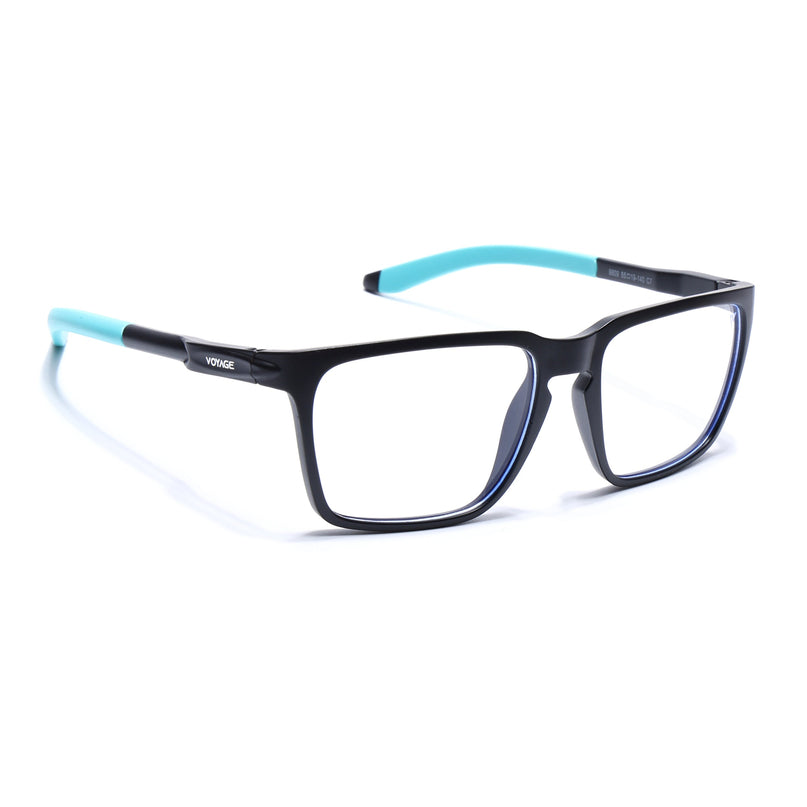 Voyage Active Black Square Eyeglasses for Men & Women - MG5757-C5