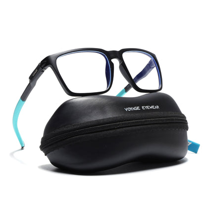 Voyage Active Black Square Eyeglasses for Men & Women - MG5757-C5