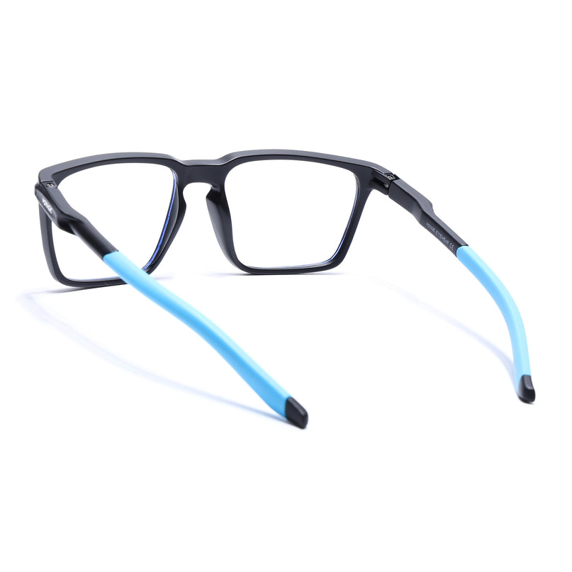 Voyage Active Black Square Eyeglasses for Men & Women - MG5758-C6