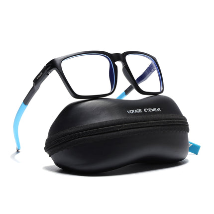 Voyage Active Black Square Eyeglasses for Men & Women - MG5758-C6