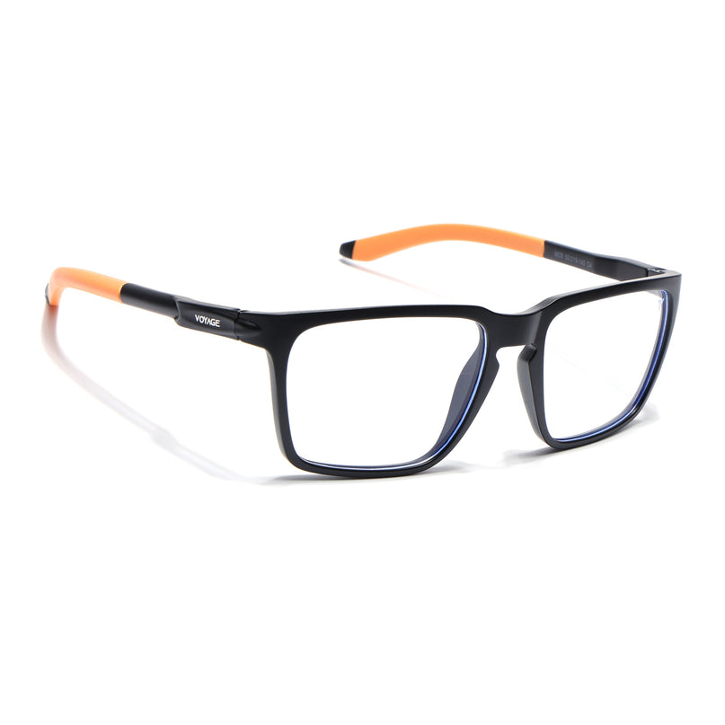 Voyage Active Black Square Eyeglasses for Men & Women - MG5759-C7