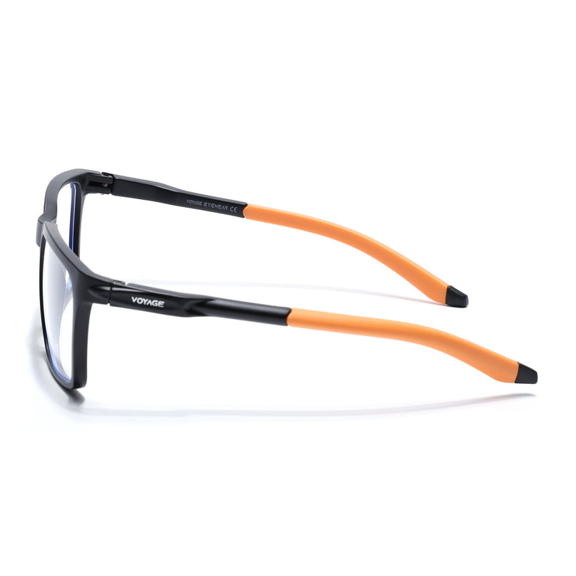 Voyage Active Black Square Eyeglasses for Men & Women - MG5759-C7