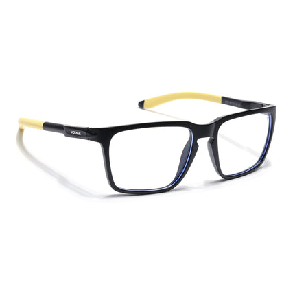 Voyage Active Black Square Eyeglasses for Men & Women - MG5761-C9