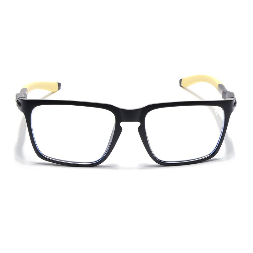 Voyage Active Black Square Eyeglasses for Men & Women - MG5761-C9