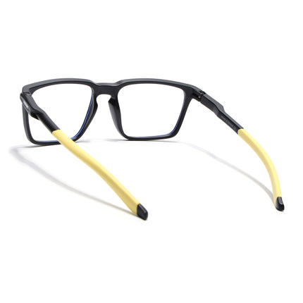 Voyage Active Black Square Eyeglasses for Men & Women - MG5761-C9