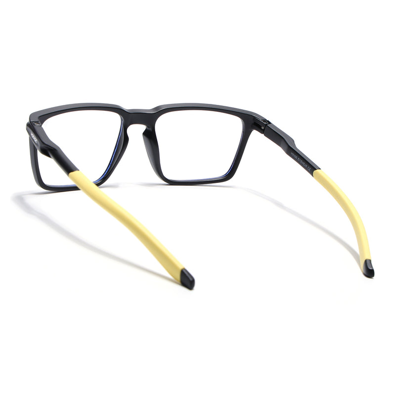 Voyage Active Black Square Eyeglasses for Men & Women - MG5761-C9