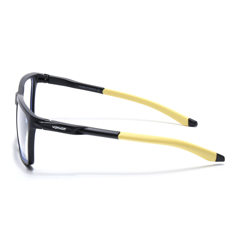 Voyage Active Black Square Eyeglasses for Men & Women - MG5761-C9