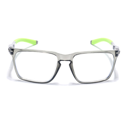 Voyage Active Transparent Grey Square Eyeglasses for Men & Women - MG5762-C10