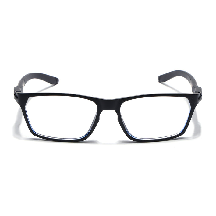 Voyage Active Black Rectangle Eyeglasses for Men & Women - MG5763-C1