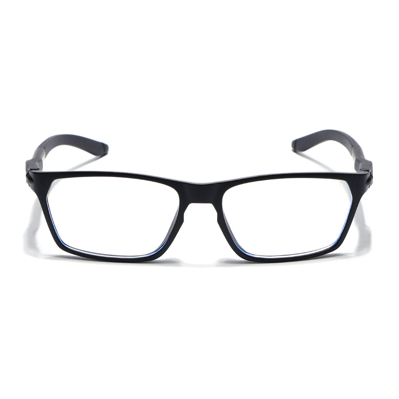Voyage Active Black Rectangle Eyeglasses for Men & Women - MG5763-C1