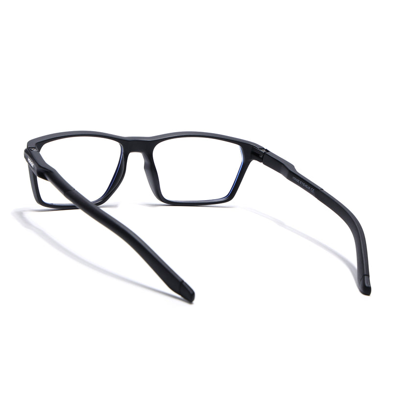 Voyage Active Black Rectangle Eyeglasses for Men & Women - MG5763-C1