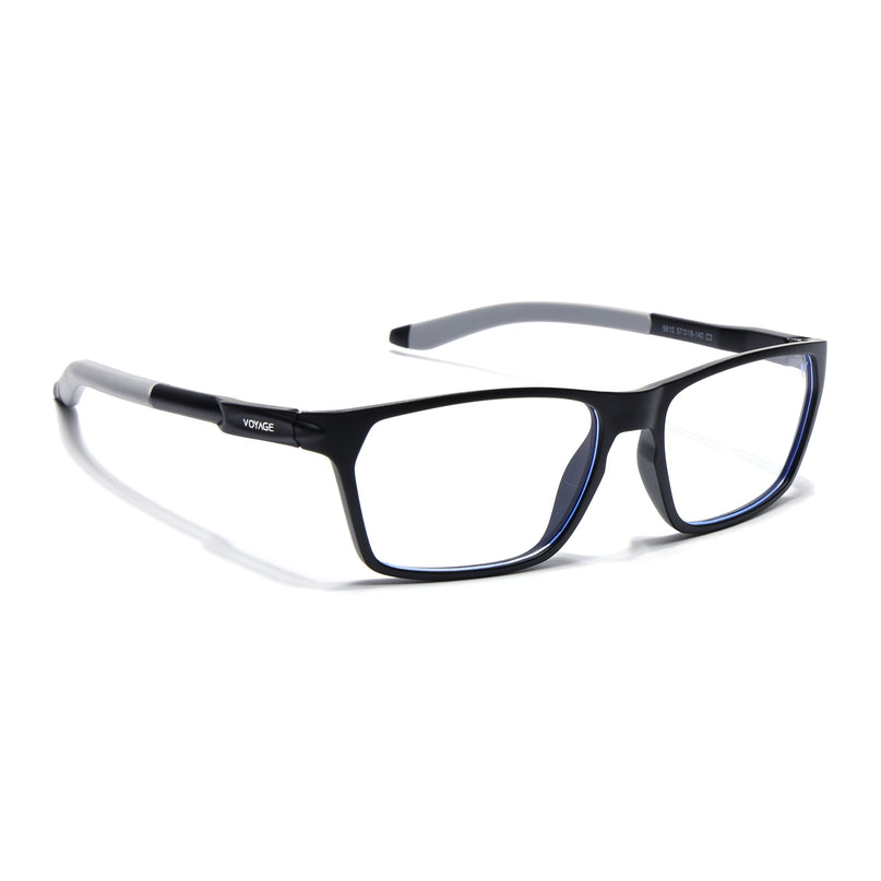 Voyage Active Black Rectangle Eyeglasses for Men & Women - MG5764-C2