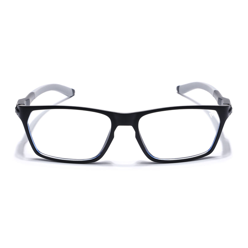 Voyage Active Black Rectangle Eyeglasses for Men & Women - MG5764-C2