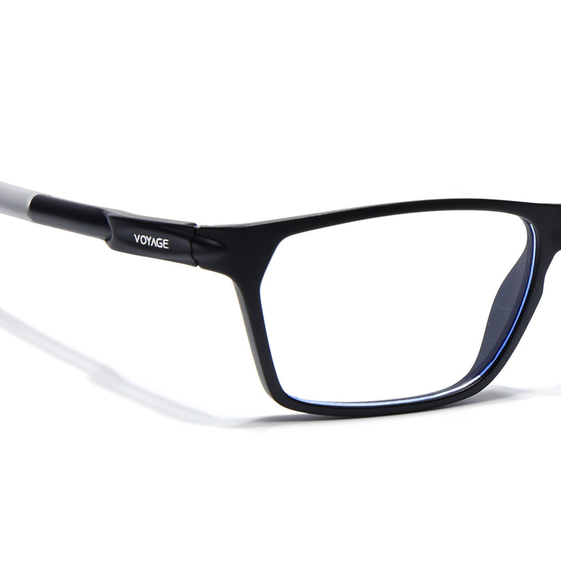 Voyage Active Black Rectangle Eyeglasses for Men & Women - MG5764-C2