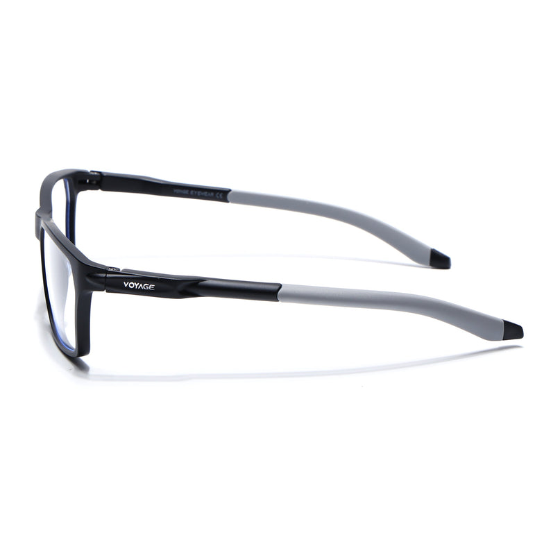 Voyage Active Black Rectangle Eyeglasses for Men & Women - MG5764-C2