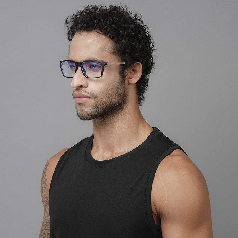 Voyage Active Grey Rectangle Eyeglasses for Men & Women - MG5765-C3