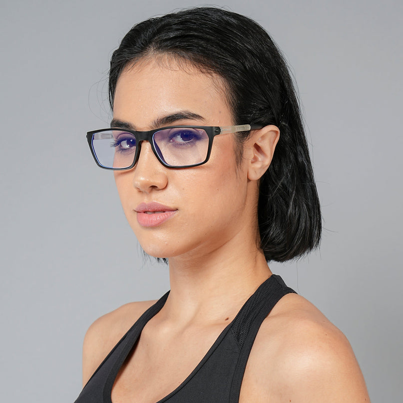 Voyage Active Grey Rectangle Eyeglasses for Men & Women - MG5765-C3