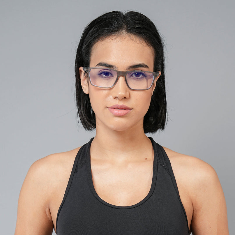 Voyage Active Black Rectangle Eyeglasses for Men & Women - MG5766-C4