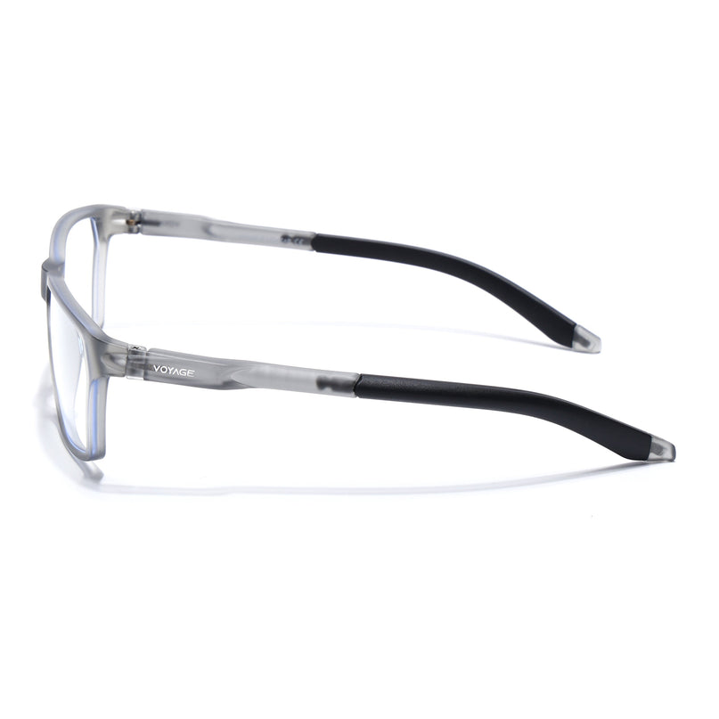 Voyage Active Black Rectangle Eyeglasses for Men & Women - MG5766-C4