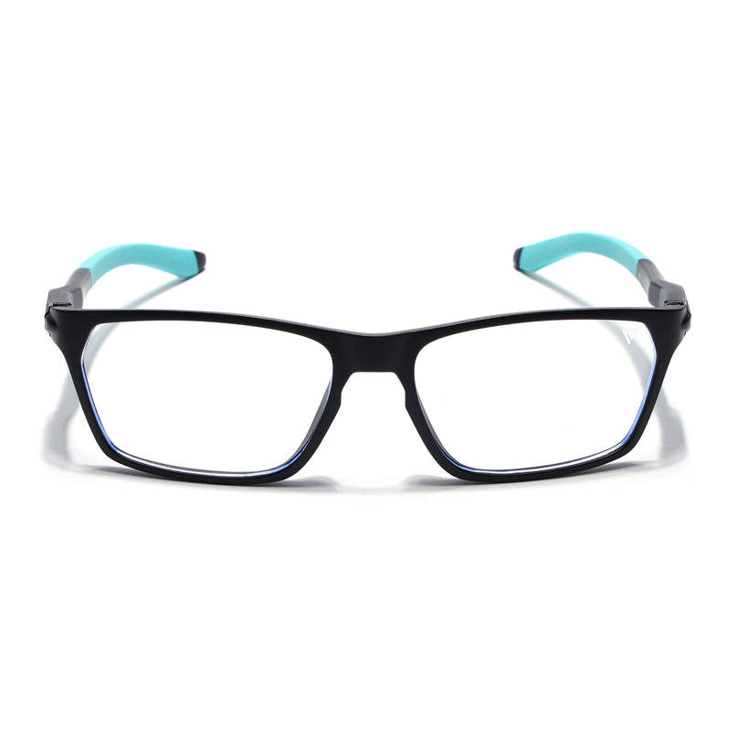 Voyage Active Black Rectangle Eyeglasses for Men & Women - MG5767-C5