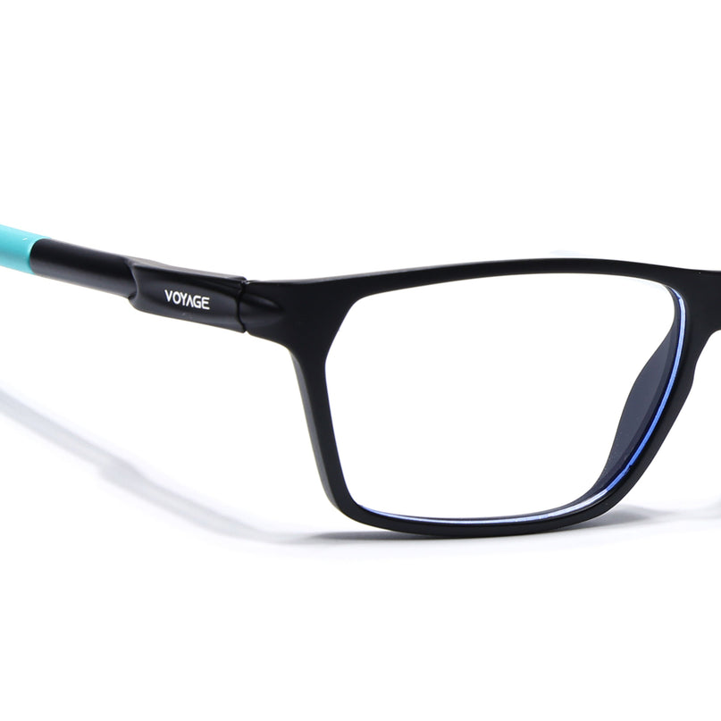 Voyage Active Black Rectangle Eyeglasses for Men & Women - MG5767-C5