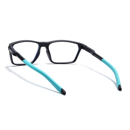 Voyage Active Black Rectangle Eyeglasses for Men & Women - MG5767-C5