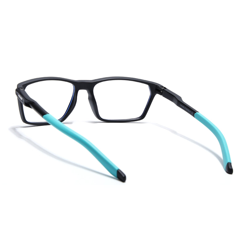 Voyage Active Black Rectangle Eyeglasses for Men & Women - MG5767-C5