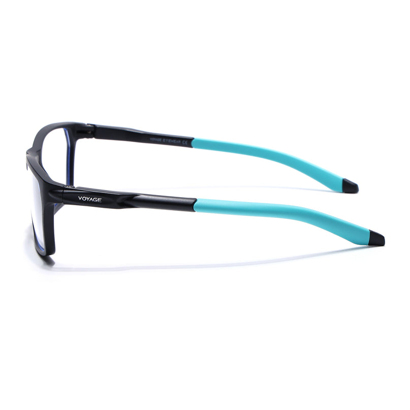 Voyage Active Black Rectangle Eyeglasses for Men & Women - MG5767-C5
