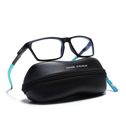 Voyage Active Black Rectangle Eyeglasses for Men & Women - MG5767-C5